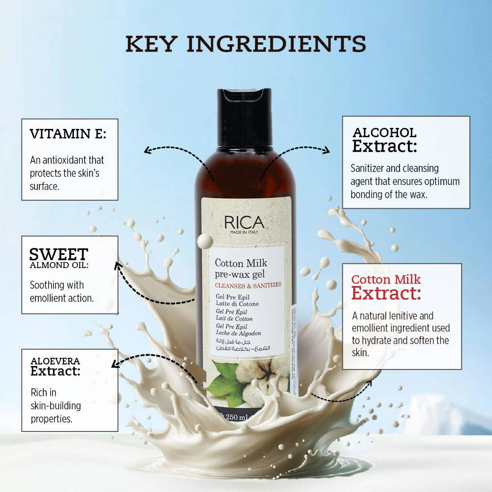 Rica Cotton Milk Pre-Wax Gel (250 ml) – image 3