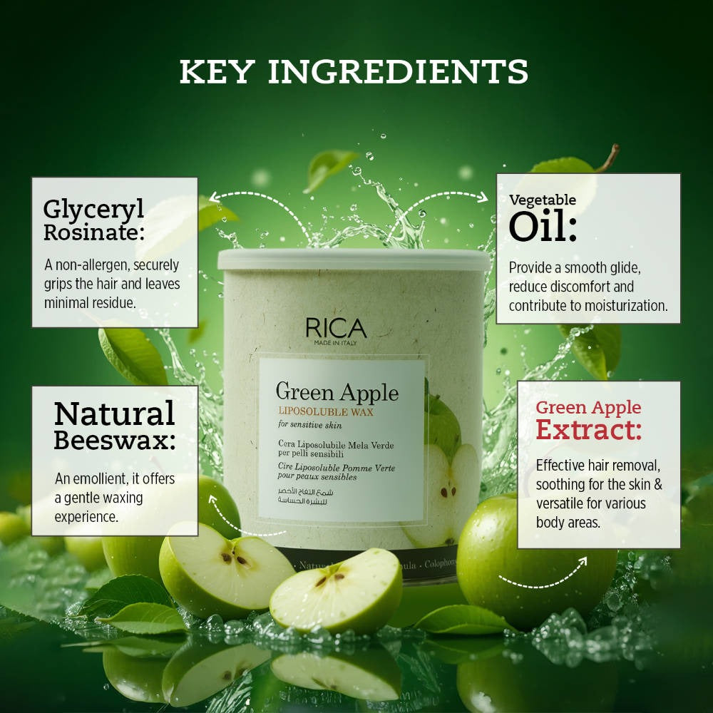 Rica Green Apple Liposoluble Wax (800 ml) – image 3