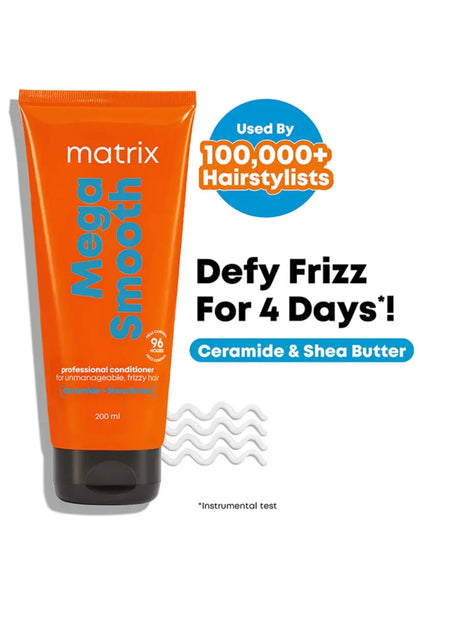 Matrix Mega Smooth Professional Conditioner (Ceramide + Shea Butter, Paraben-Free) 200ml