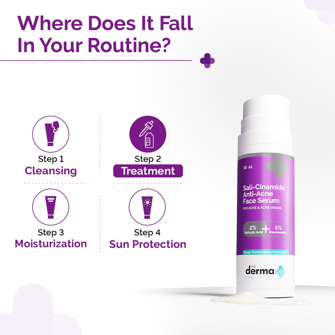 The Derma Co Sali-Cinamide Anti-Acne Face Serum with 2% Salicylic Acid & 5% Niacinamide - 30ml – photo 5