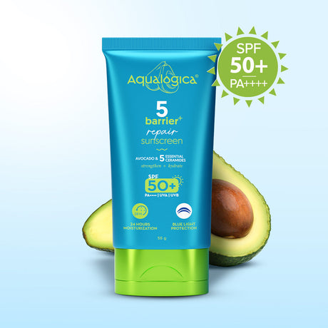 Aqualogica 5 Barrier+ Repair Sunscreen with Avocado & 5 Essential Ceramides SPF 50 PA++++ (50g)