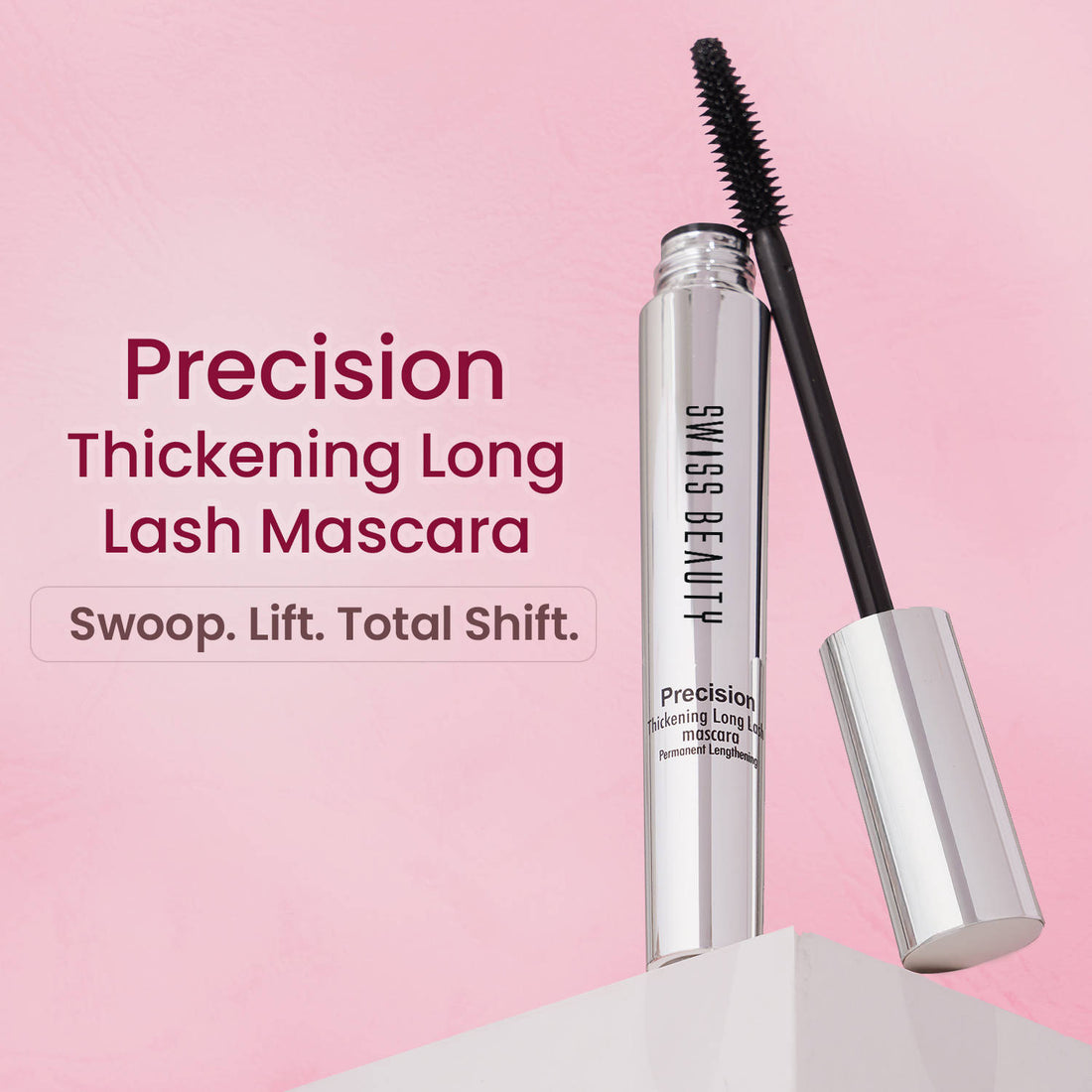 Swiss Beauty Precision Thickening Long Lash Waterproof Mascara – Black (10 ml) – image 3