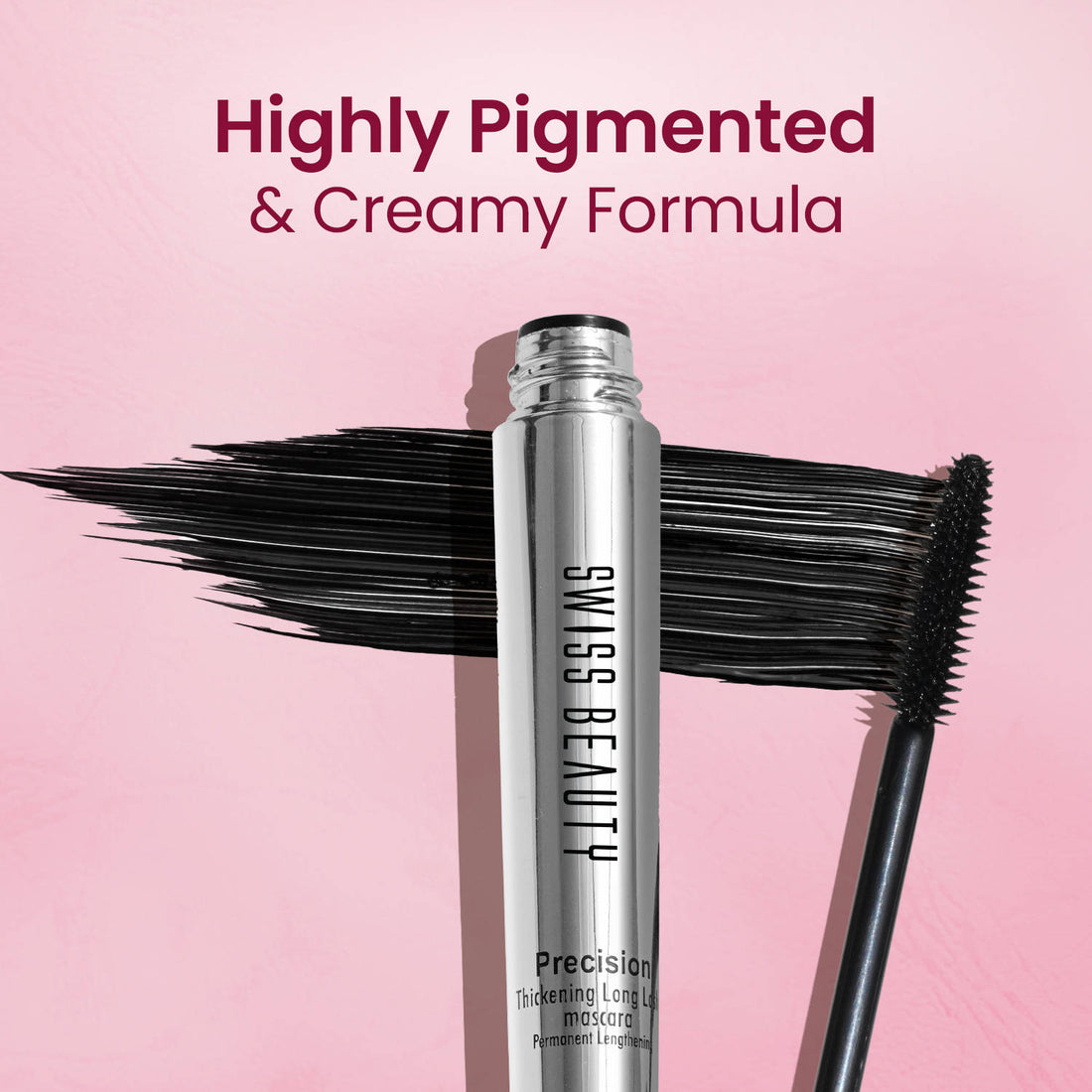 Swiss Beauty Precision Thickening Long Lash Waterproof Mascara – Black (10 ml) – image 6