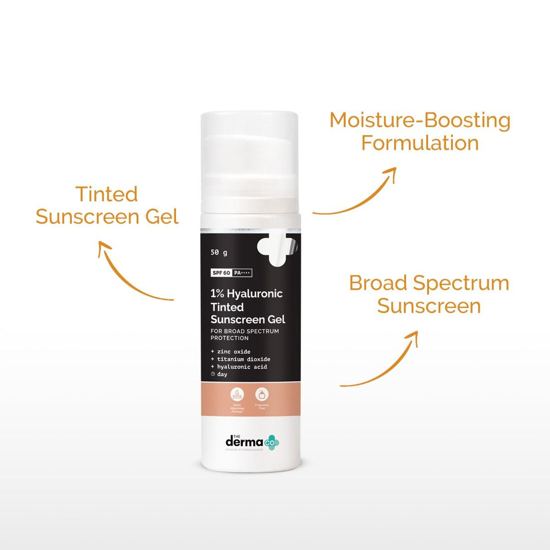 The Derma Co 1% Hyaluronic Tinted Sunscreen Gel - 50g – photo 5