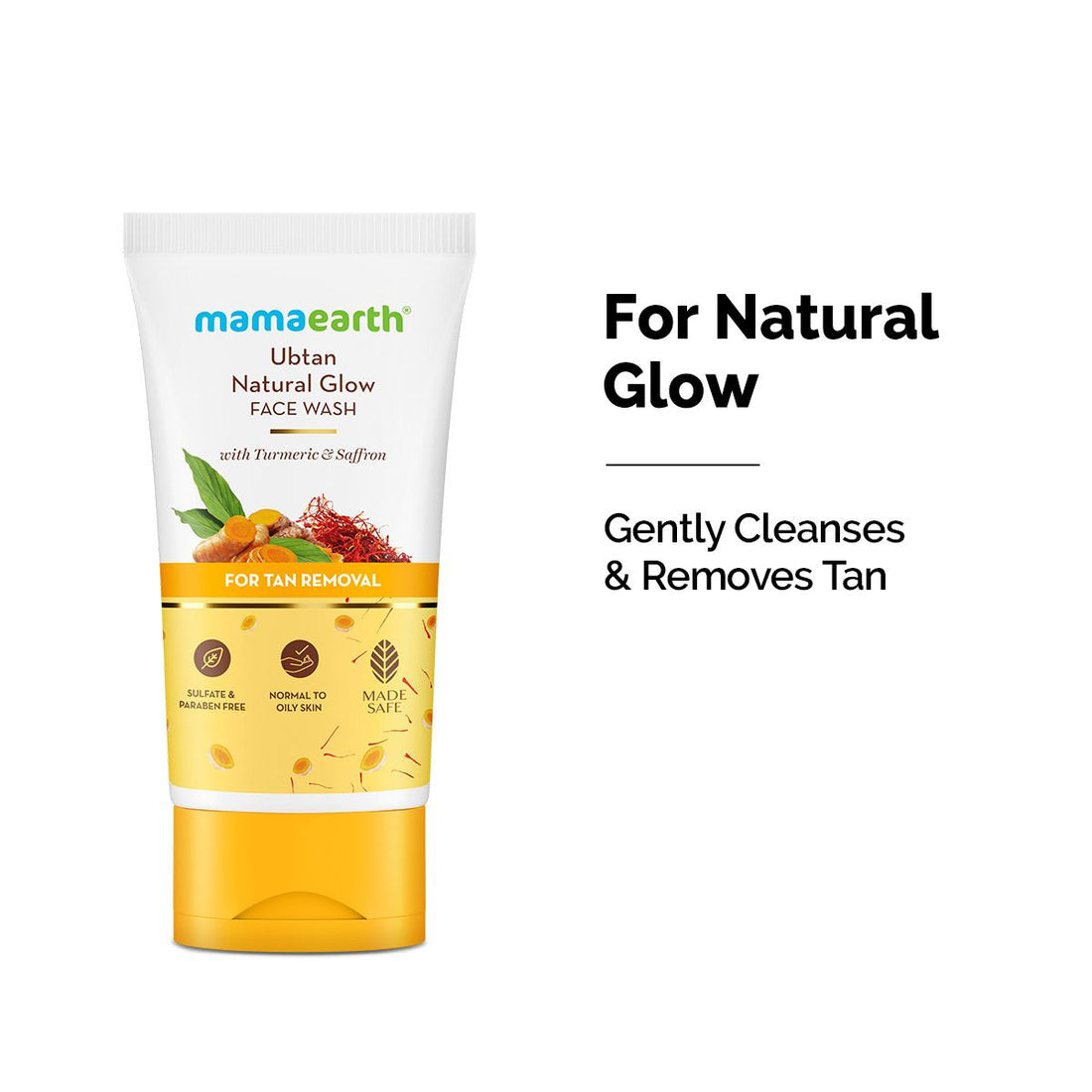 Mamaearth Ubtan Natural Glow Face Wash with Turmeric & Saffron for Tan Removal (100ml) – photo 2