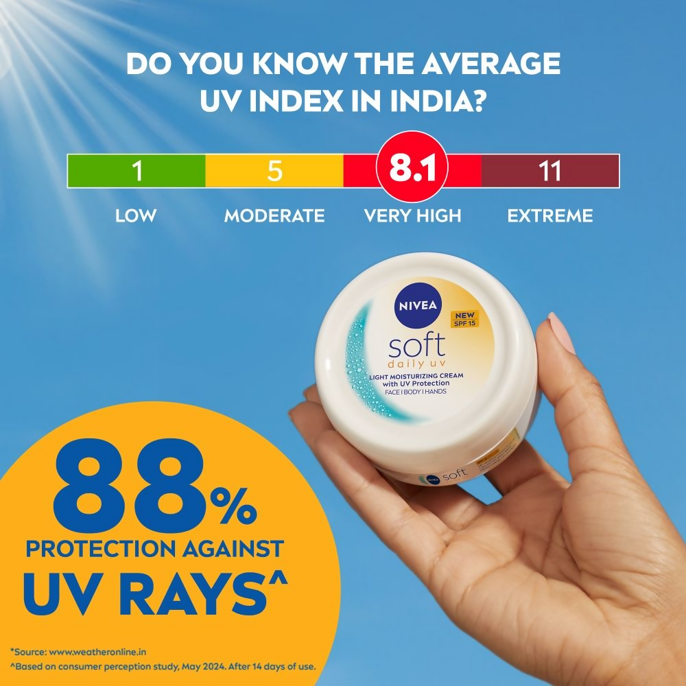 NIVEA Soft Daily UV SPF-15 Light Moisturising Cream (100ml) – photo 4
