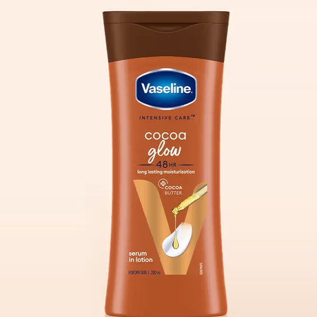 Vaseline Intensive Care Cocoa Glow Serum-in-Lotion with Cocoa Butter, for Dry Skin (200 ml)