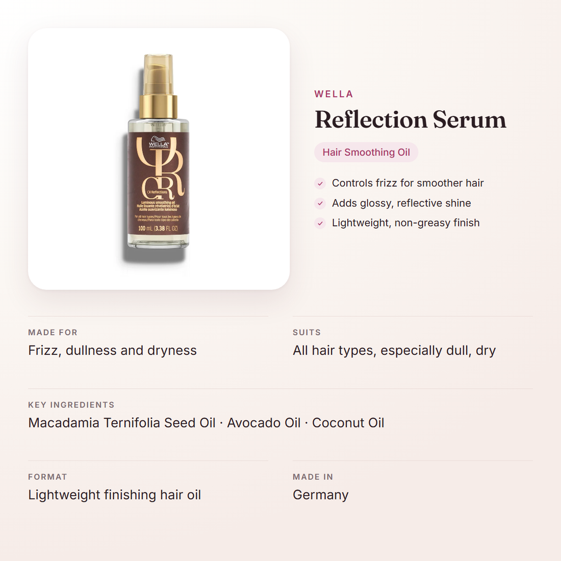 Wella Reflection Serum – at a glance: what it is for, who it suits and key ingredients